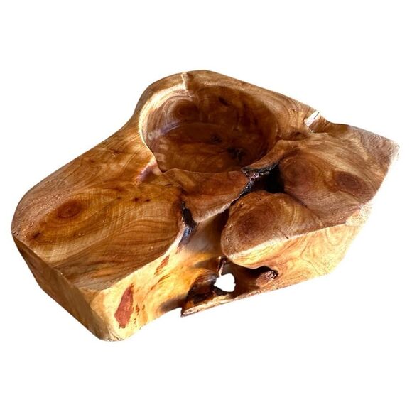 Rustic Natural Wooden Carved
Bowl - Decorative, Smudging, or
Tabletop Ac… - Picture 1 of 17